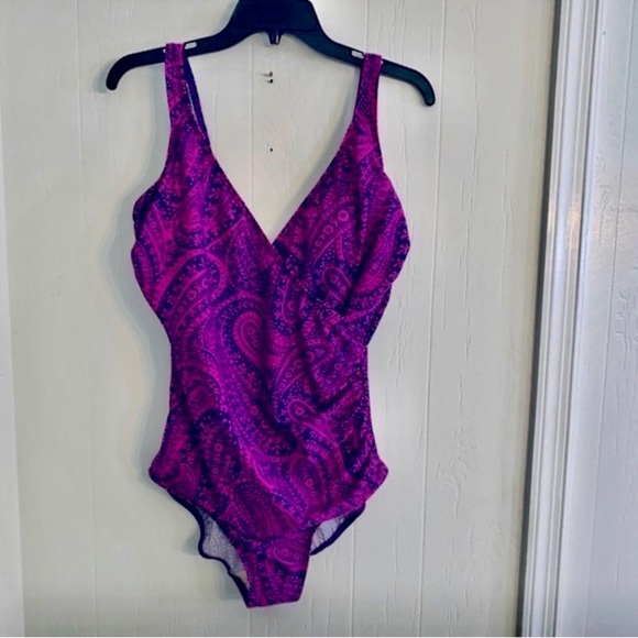 Miraclesuit swimsuit NWT paisley print wrap new - Picture 2 of 10